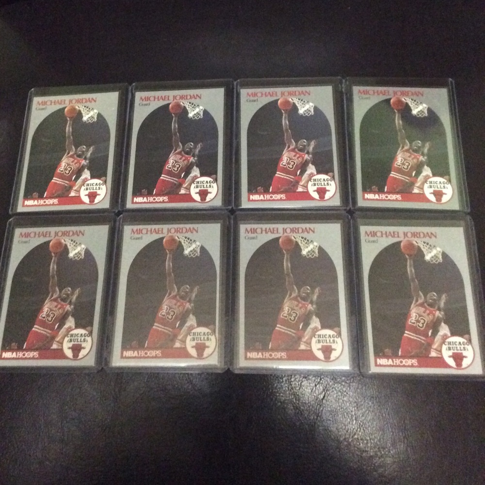 Lot of 8 Michael Jordan 1990 Hoops #65 Investment